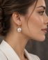 Preview: Perlen Ohrringe 14K vergoldeter Edelstahl, Minimalistischer Goldschmuck, Elegante Hängeohrringe, Brautschmuck, Hochzeit, Geschenk für Sie